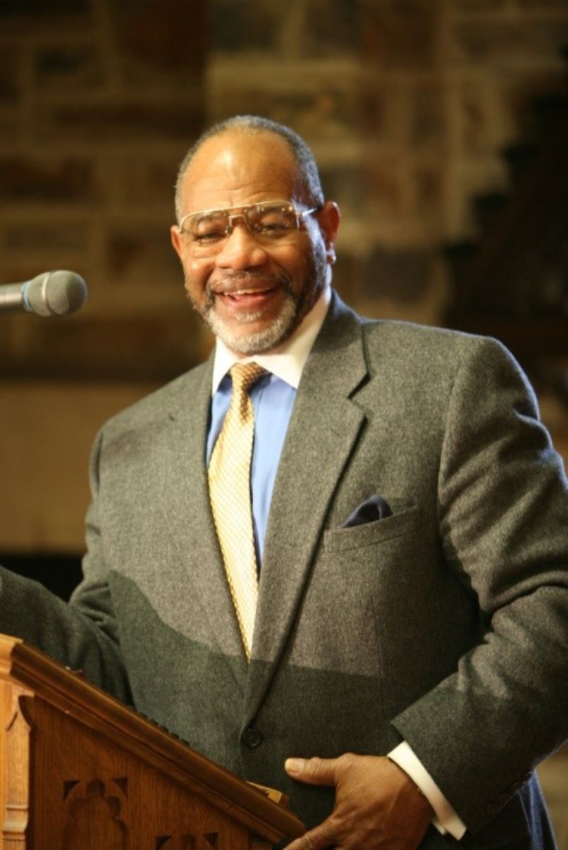 William Turner, Jr. standing at a podium